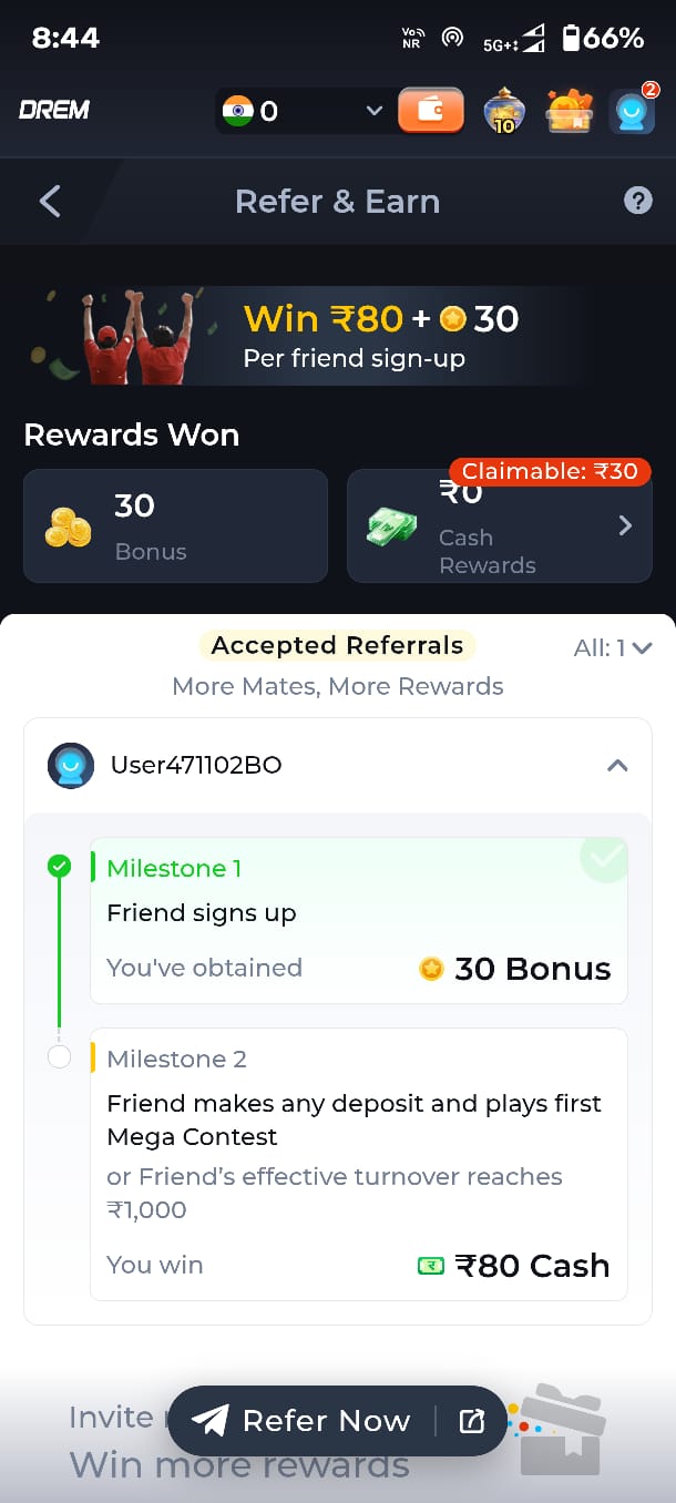 DREM Game IPL Cricket Fantasy with ₹110 Signup Bonus